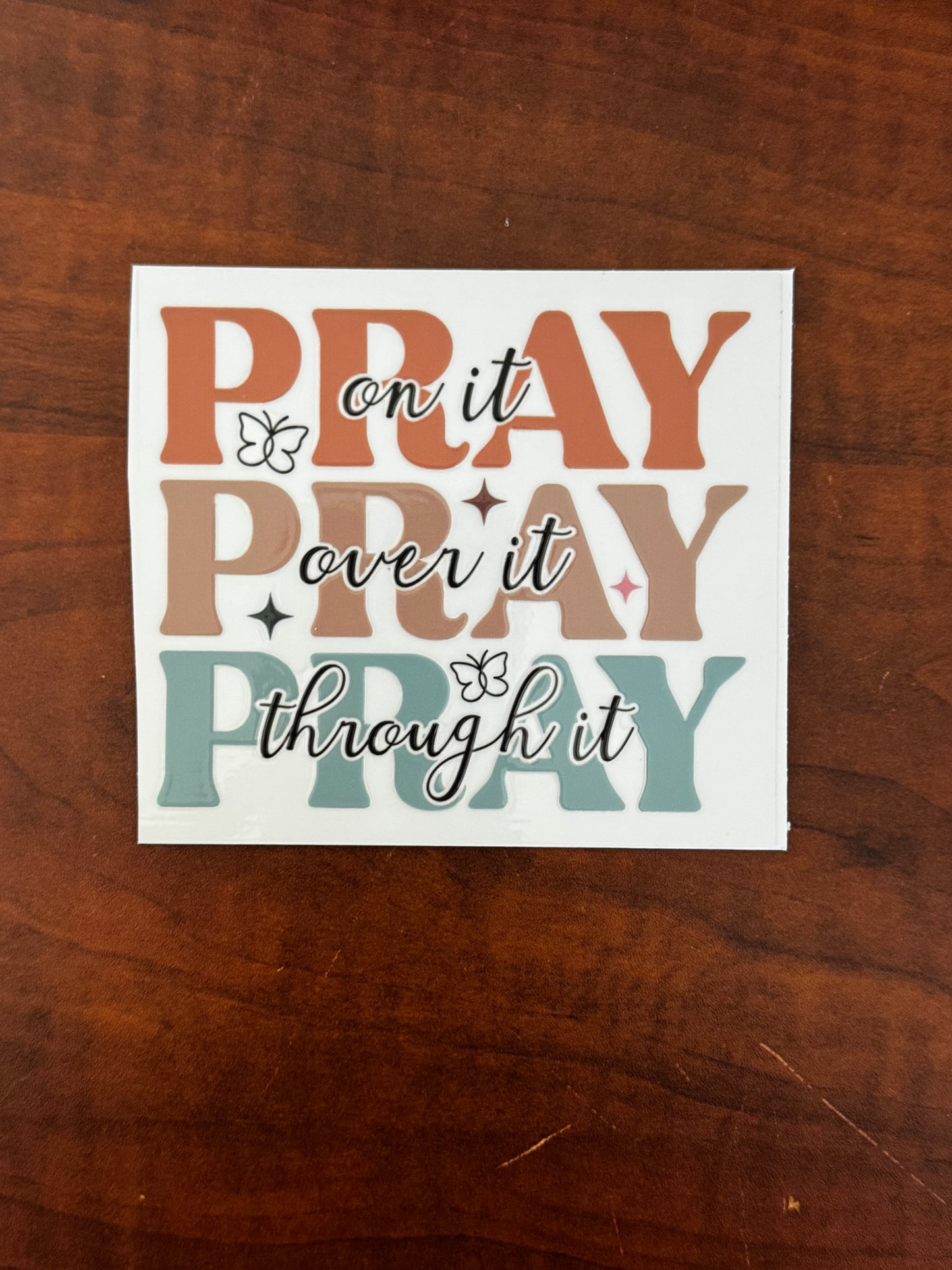 “Pray x3” Decal