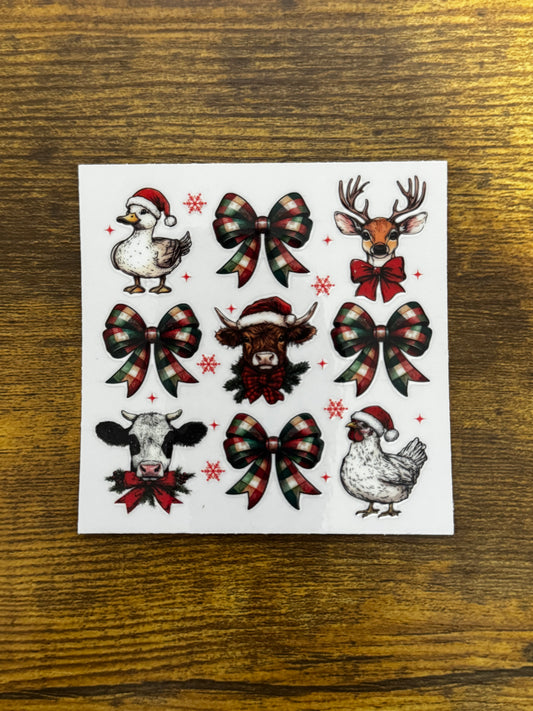 “Highland cow & chickens” Decal