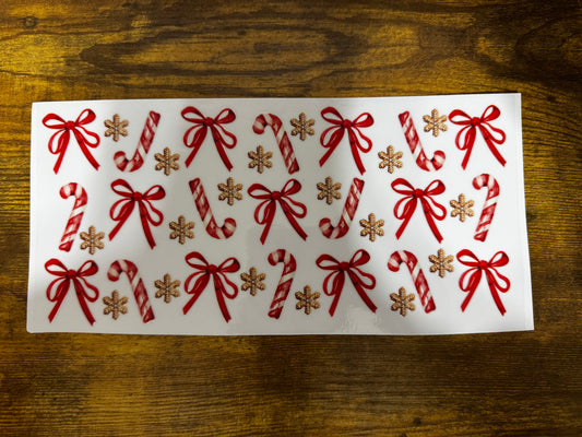 “Candy canes & bows” Wrap #281
