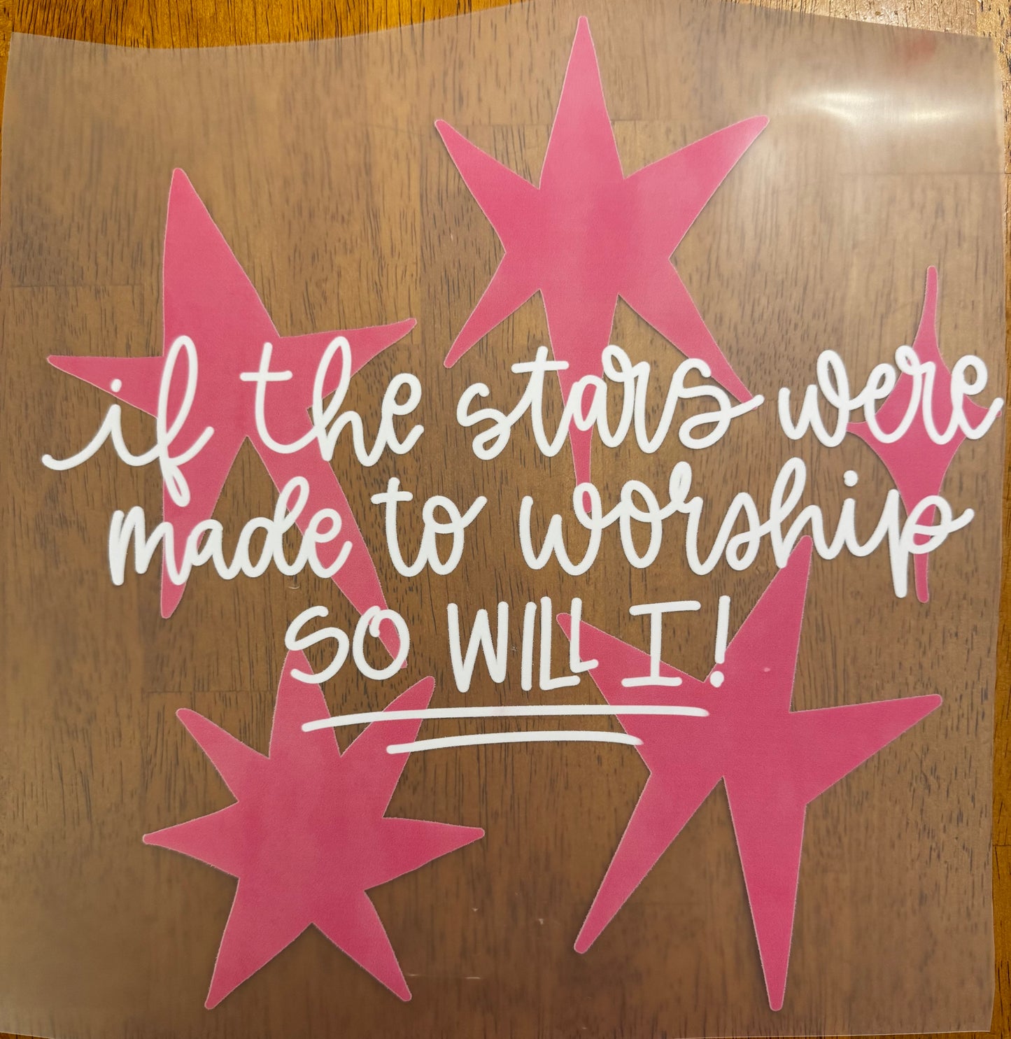 "So will I"