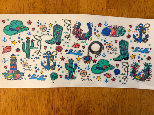 "Coastal western” Wrap #55A