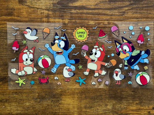 “Blue dog summer" Wrap #36