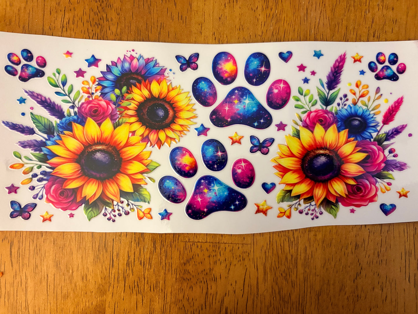 "Paw Print colorful” Wrap #38A