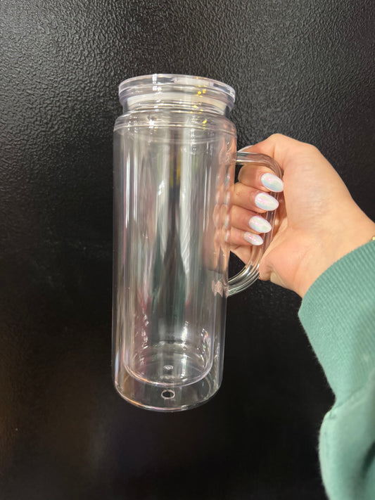 20oz Acrylic Snow globe w/handle