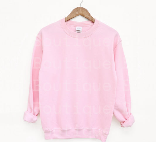 PICK YOUR DESIGN *LIGHT PINK Gildan Unisex Sweatshirt