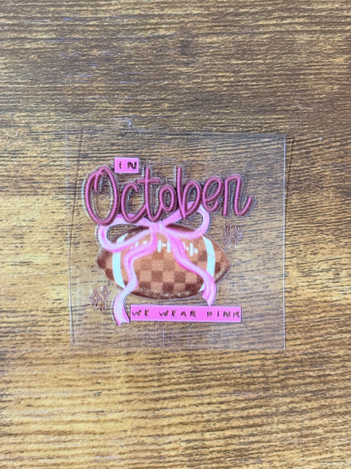 “October we wear pink” Shot glass decal