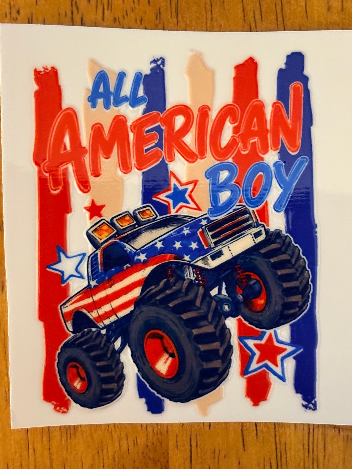 "All american boy” Decal