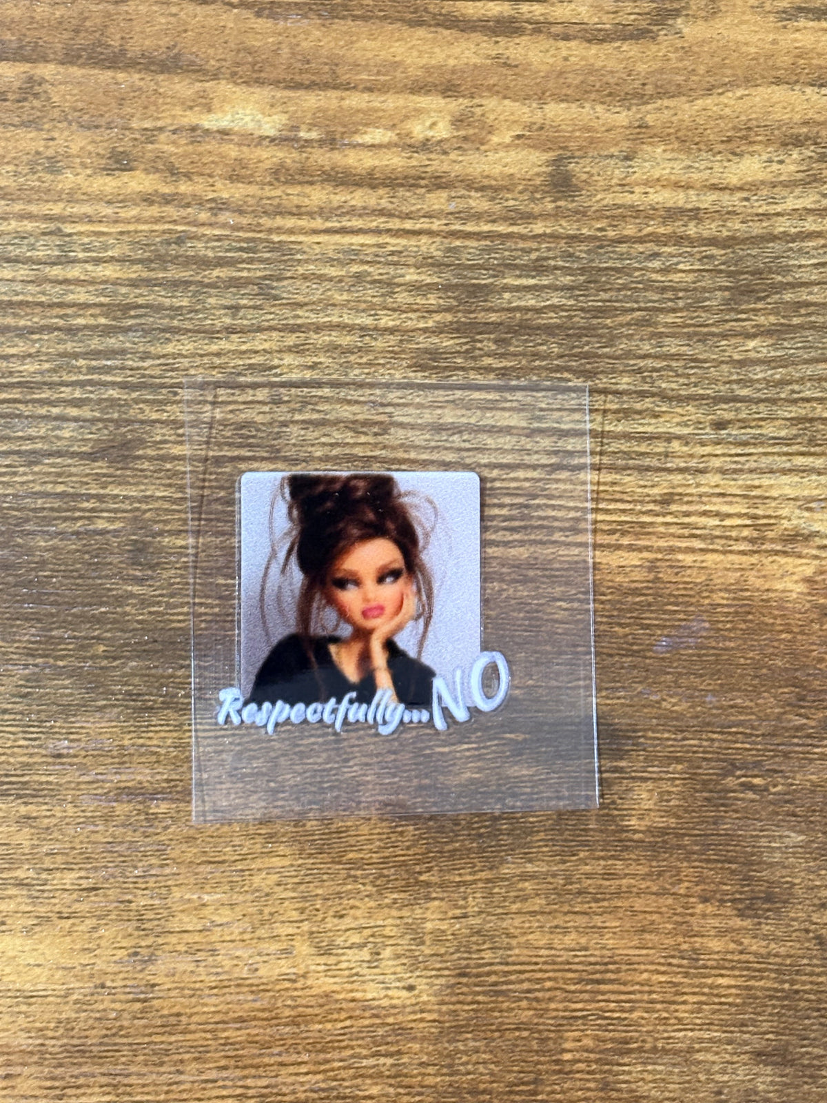 “Respectfully no” Shot glass decal