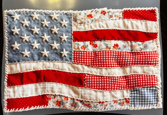 “Flag faux patch"