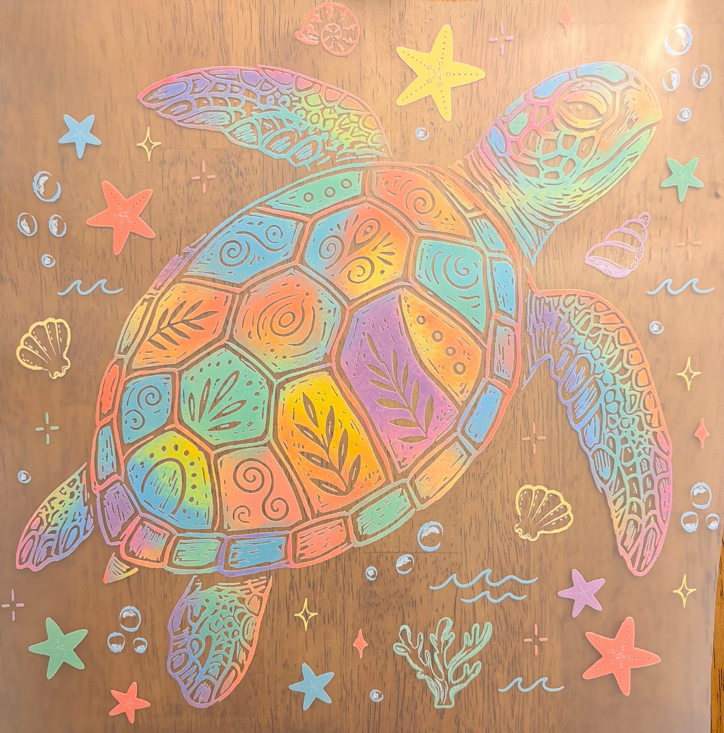 “Colorful sea-turtle”