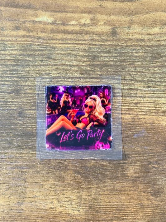 “Let’s go party” Shot glass decal