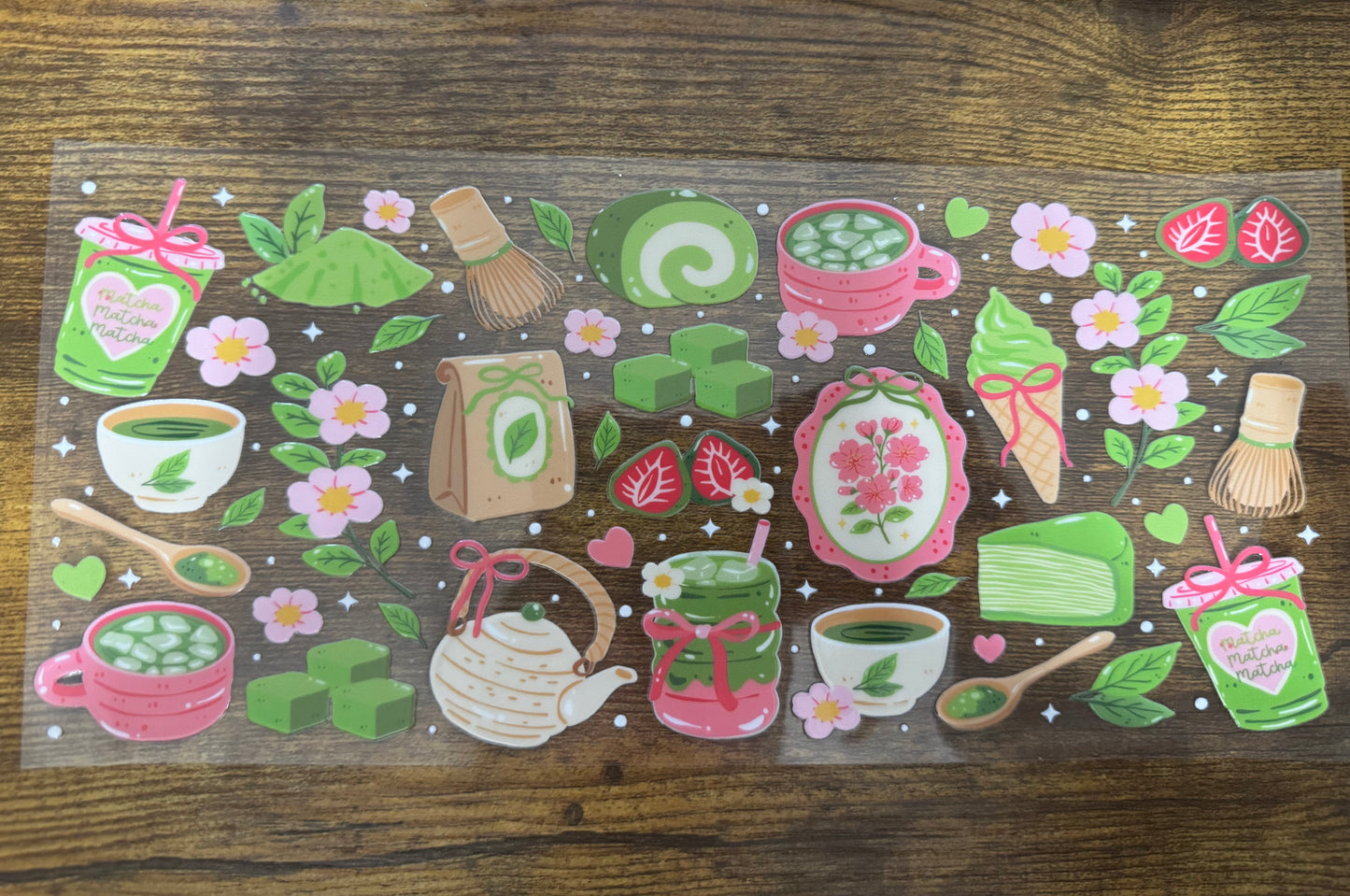 “Pink matcha” Wrap #258