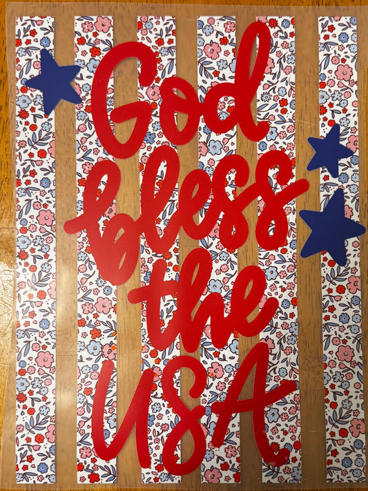 “God bless the USA”