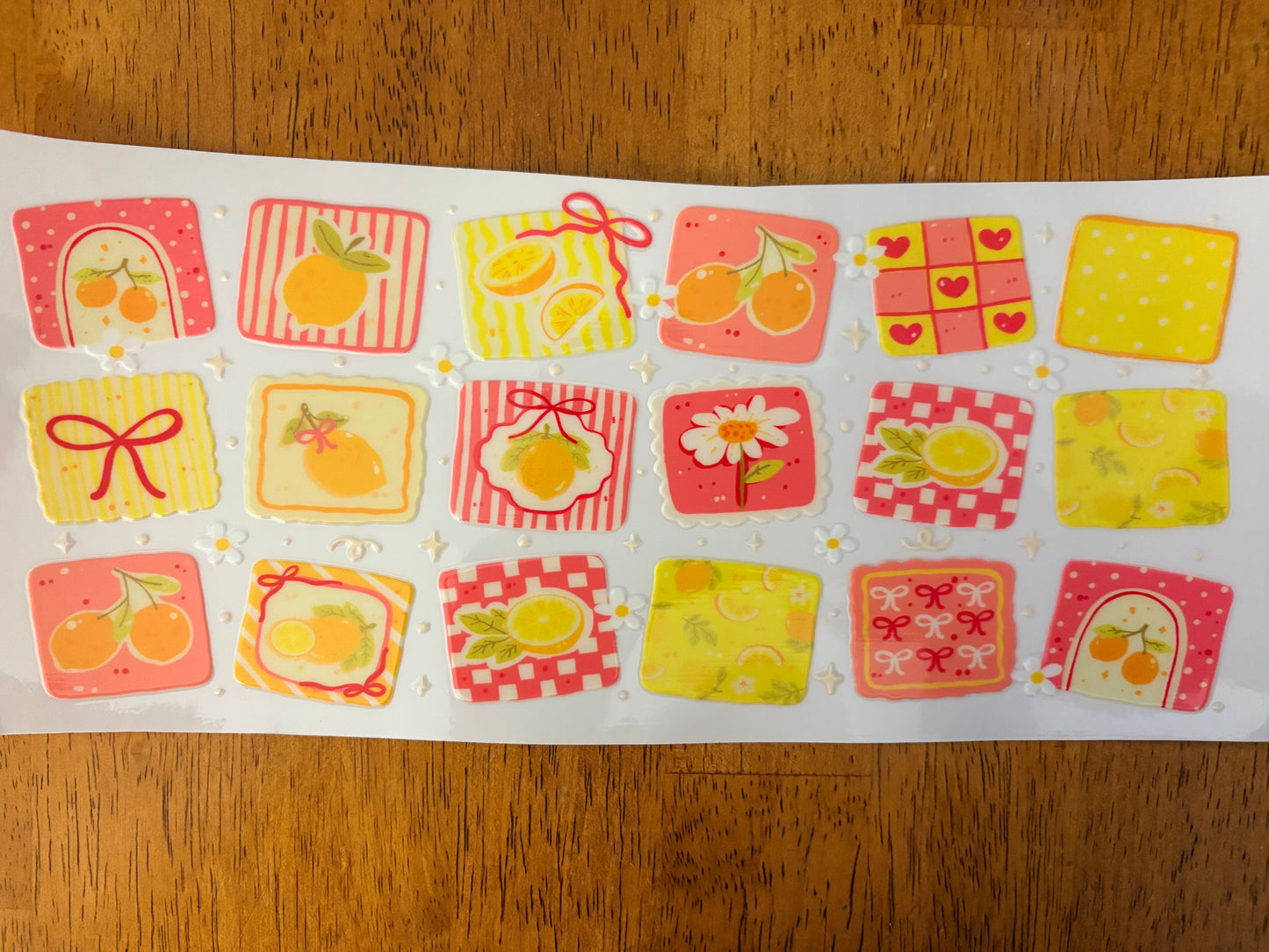 "Fruit stamps” Wrap #45A