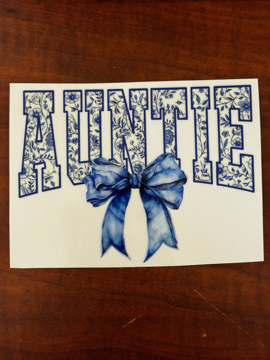“Auntie blue” Decal