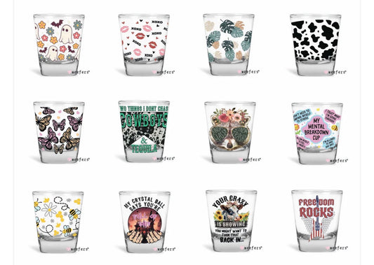 “Random” SHOT GLASS Decal