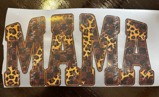 “Mama cheetah/checkered"