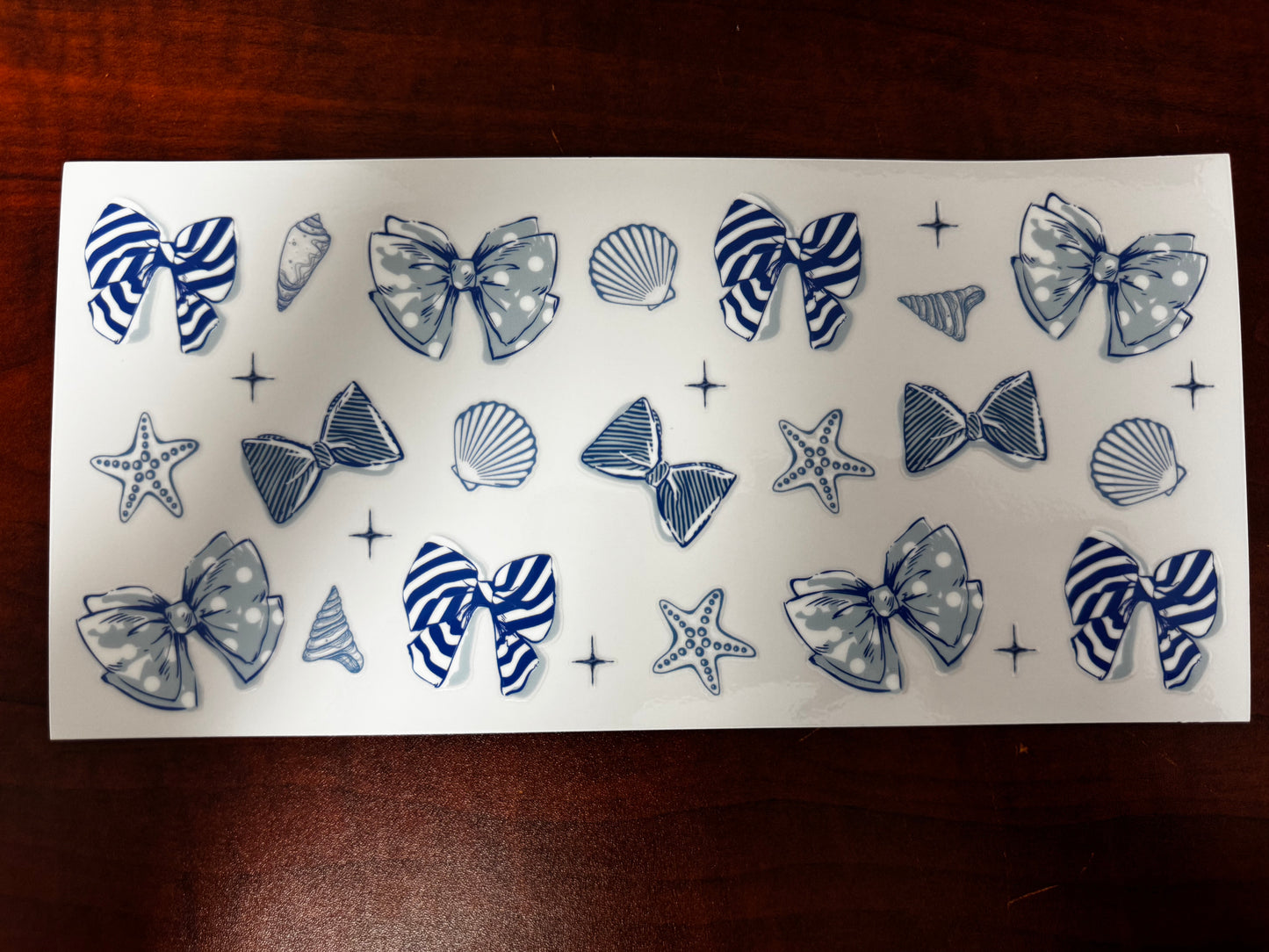 “Striped bows and shells” Wrap #214