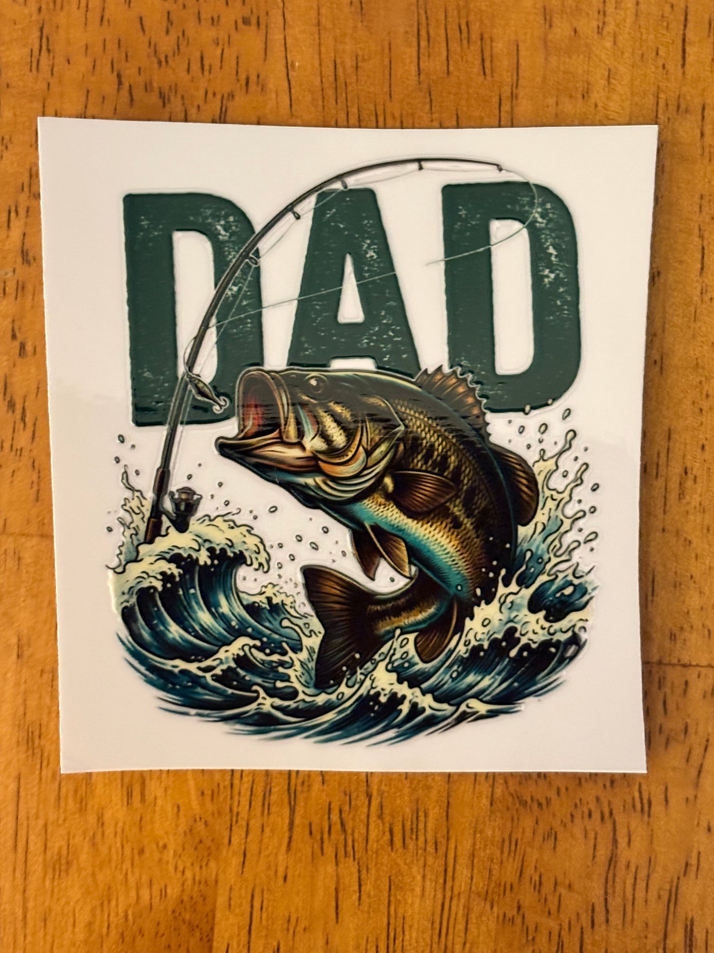 "Dad bass fish” Decal