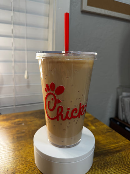 MADE TO ORDER* Chicken lover iced coffee 16oz Acrylic Snow globe