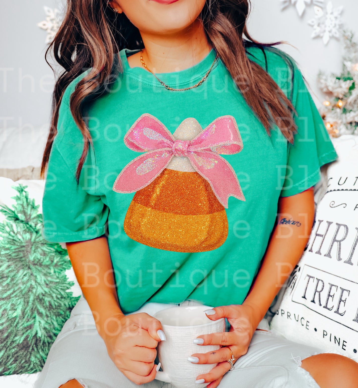 "Faux Glitter Candycorn" t-shirt