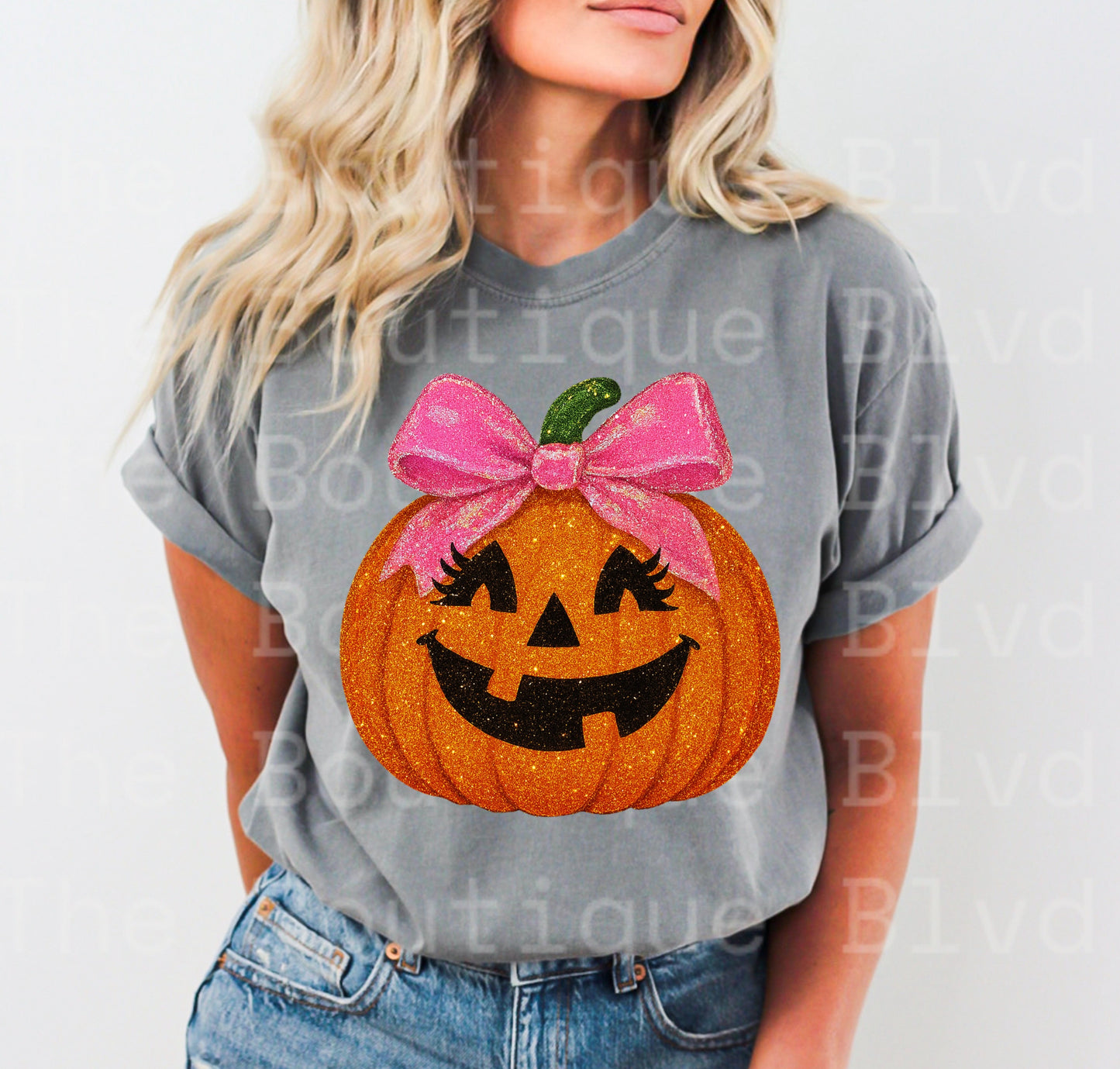 "Faux Glitter Pumpkin" t-shirt