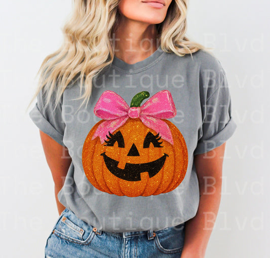 "Faux Glitter Pumpkin" t-shirt