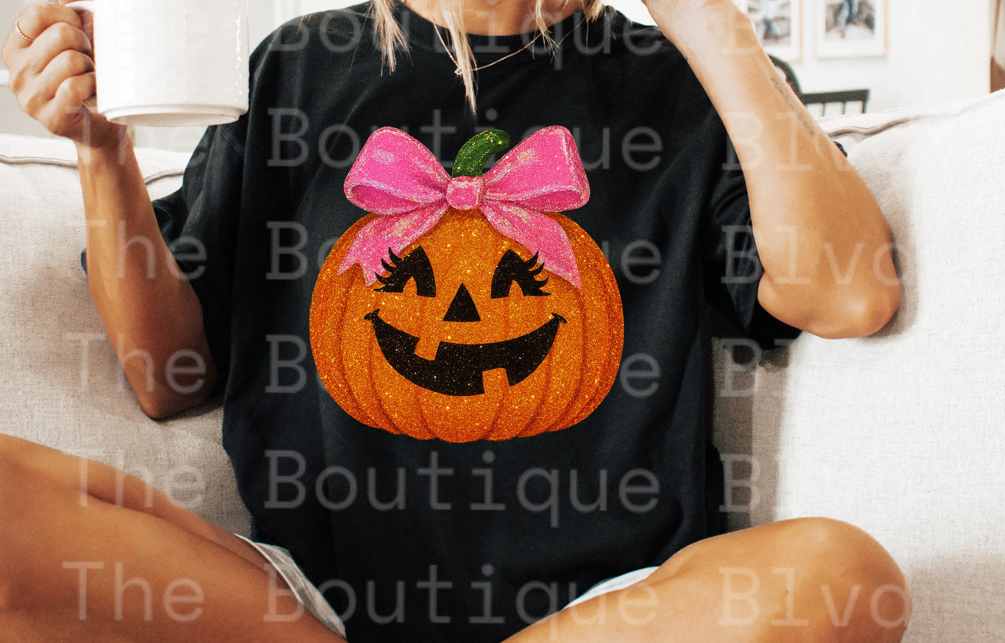 "Faux Glitter Pumpkin" t-shirt
